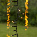 Гирлянда на дерево Каскад 80 см*6 шт, 192 теплые белые LED лампы, черный ПВХ, IP44