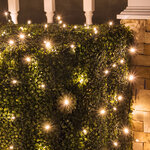 Гирлянда Сетка Самшит на дерево/куст 1.2 м, 144 теплых белых LED ламп, зеленый ПВХ, IP44