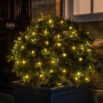 Гирлянда Сетка на дерево/куст 0.5 м, 80 теплых белых LED ламп, зеленый ПВХ, IP44