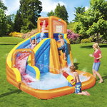 Водный игровой центр с горкой и стеной для скалолазания Turbo Splash 365*320*270 см оранжевый