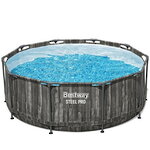 Каркасный бассейн 561QW Bestway Steel Pro - Grey Wood 305*100 см