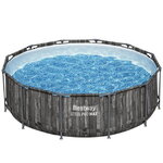 Каркасный бассейн 561QX Bestway Steel Pro Max - Grey Wood 366*100 см