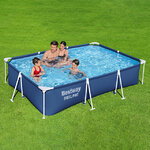 Прямоугольный каркасный бассейн 56411 Bestway Steel Pro 300*201*66 см, фильтр-насос