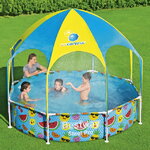 Каркасный бассейн 56432 Bestway Splash-in-Shade 244*51 см с навесом и разбрызгивателем