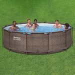 Каркасный бассейн 56709 Bestway Steel Pro Max 366*100 см, фильтр-насос, лестница