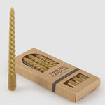 Набор свечей Lets Twist 20 см янтарные, витые, 4 шт