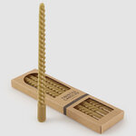 Набор свечей Lets Twist 30 см янтарные, витые, 4 шт