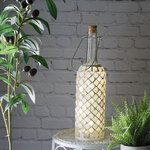 Светильник-бутылка Greek White 30 см на батарейках, стекло