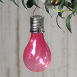 Подвесной светильник на солнечной батарее Лампочка Solar Colors 14 см с теплыми белыми LED, красный, IP44