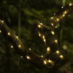 Гирлянда на солнечной батарее Роса Solar Sparkle 4.9 м, 50 теплых белых LED ламп, серебряная проволока, контроллер, IP44