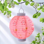 Китайский фонарик на солнечной батарее Беби-бум 23*20 см розовый, IP44