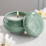 Ароматическая свеча Barnsley Sage 9 см зеленая