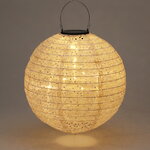Китайский фонарик на солнечной батарее Solar Barton Stacy 30 см бежевый, IP44