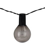Гирлянда из лампочек Solar Luxton на солнечной батарее, 20 дымчатых ламп с теплым белым светом, 2 м, черный ПВХ, IP44
