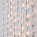 Светодиодный Водопад Koopman 2*1 м, 220 теплых белых LED ламп, прозрачный ПВХ, контроллер, IP44