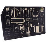Набор плейсматов Kitchen Utensils 44*29 см бежевые, 4 шт