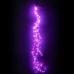 Гирлянда Лучи Росы 20*1.5 м, 350 розовых MINILED ламп, серебряная проволока, IP20