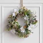 Венок Poinsettia - Безграничность Нежности 28 см, белый