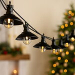 Гирлянда из лампочек Beach Party Lights 5 м, 10 ламп, экстра теплые LED, черный ПВХ, соединяемая, IP44