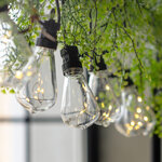 Гирлянда из лампочек Edison Shine Party Lights 10 м, 20 ламп, теплые белые LED, черный ПВХ, соединяемая, IP44