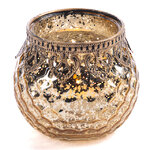 Стеклянный подсвечник стакан Abbraccio di Fiamma - Opera di Luce 8 см, золотой