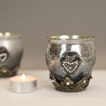 Подсвечник Очарование ночи 7*7.5 см, графит глянец
