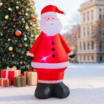 Надувная фигура Добродушный Дед Мороз 165 см с подсветкой