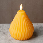 Светодиодная свеча с имитацией пламени Грацио 10 см желтая, на батарейках