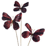 Декоративная ветка Бабочки Сангрия - Крылья Вдохновения 66 см