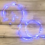 Гирлянда Лучи Росы 10*1 м, 125 синих MINILED ламп, серебряная проволока