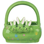 Конфетница Three Bunny 15 см зеленая