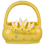 Конфетница Three Bunny 15 см желтая